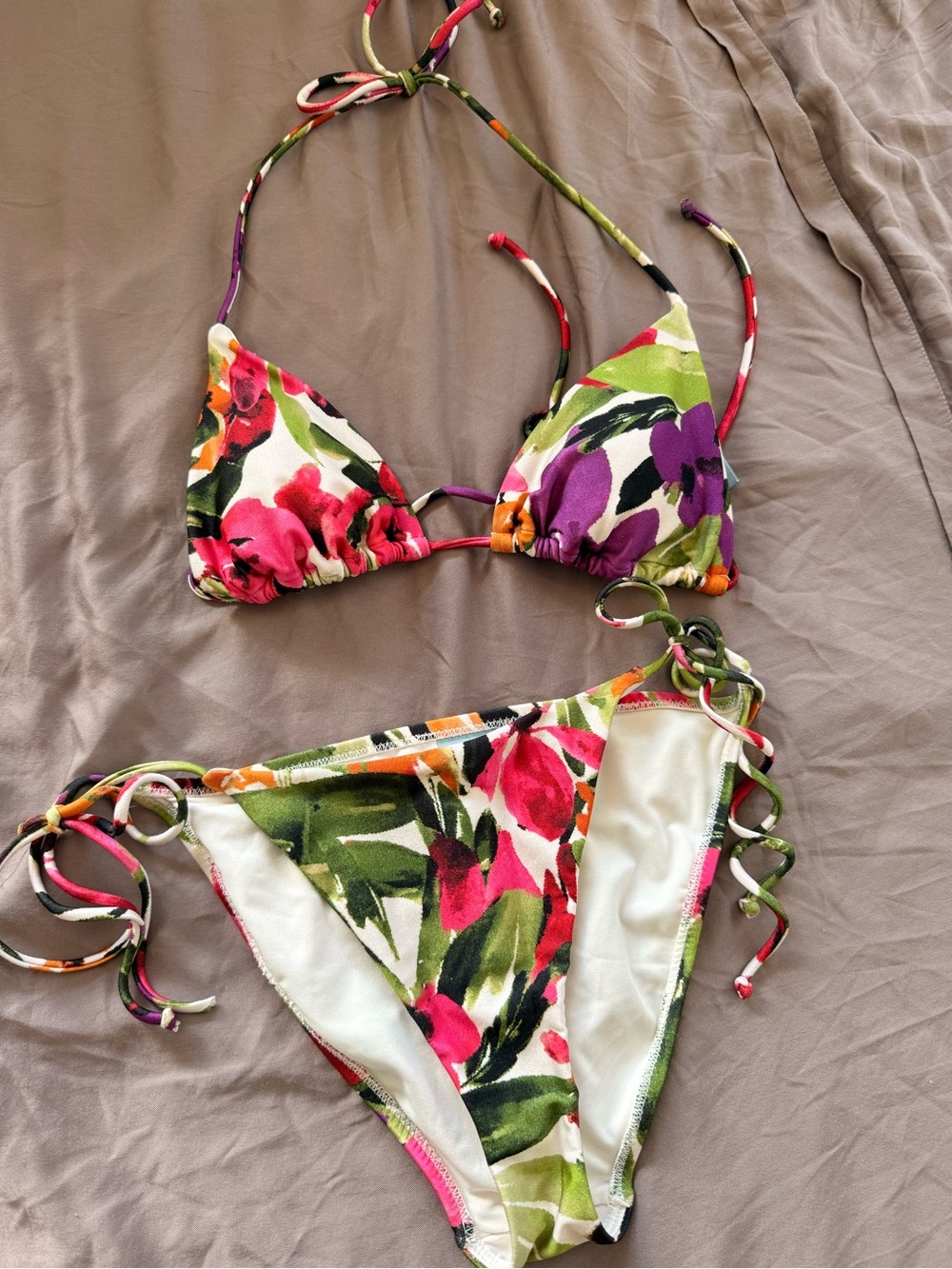 shade & shore floral string bikini
